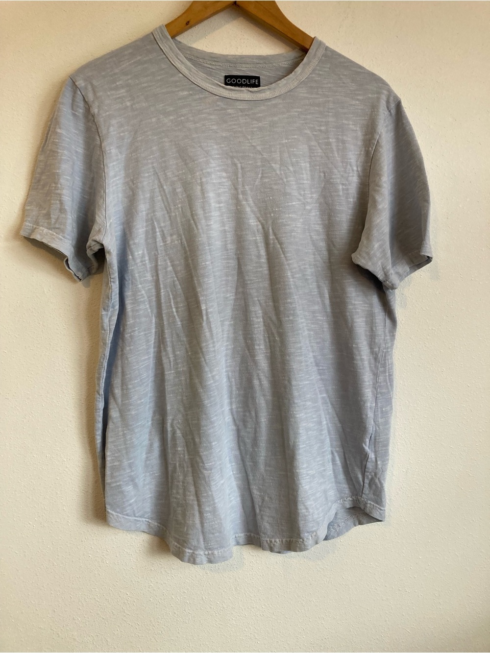 Goodlife Men's Crewneck T-Shirt in Heather Pale Gray Large